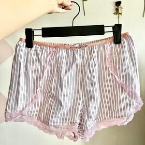 Victoria's Secret Pink Striped Pajama Shorts, Coquette, Y2K,‎ Soft Girl, Small